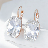14 Karat Gold Filled Shiny White AAA Big Zircon Crystal Drop Luxury Earrings