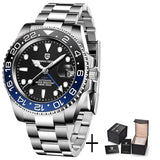 Luxury Famous Brand Sapphire Glass AR Coating Automatic with New Japan NH34 GMT Men Mechanical Watches for Men