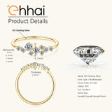 Remarkable GRA Certified Full Moissanite Diamonds Engagement Wedding Ladies Rings 925 Sterling Silver Fine Jewellery