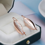 14K Gold Filled With Silver Colour Fashion Rhombus English Needle Drop Earrings
