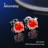 GRA Moissanite Diamonds Studs Silver Earrings Pass Diamond Tester Pen For Men Women