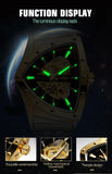 Military Triangle Steel Skeleton Automatic Movement Sports Mechanical Luxury Waterproof Silicone Strap Wristwatches