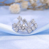 New Fashion Design Moissanite Diamonds Rings. Irregular Line, Fashionable, Luxurious S925 Sterling Silver Jewellery