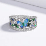 New Classic Butterfly Style Hand Made Enameled Bowknot Fashion Ring