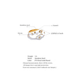18K Gold Plated Multicolour Enamel AAA Zircon Diamonds Stainless Steel Adjustable Ring