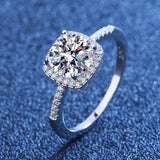925 Sterling Silver 0.5-3ct VVS1 D Colour Moissanite GRA Certified Diamonds Wedding Engagement Rings, Fine Jewellery