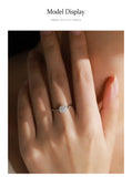 Trendy 925 Sterling Silver Brilliant Round AAAA Lab Created Diamond Rings