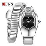 Fashion Brand New Unique Shape Luxury Strip Multicolour Quartz Women's Snake Watch