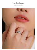 Stunning Horse Eye AAAA Lab Created Diamond Sterling Silver Wide Curved Ring