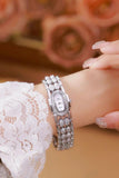 Fashion Gold Bracelet Stainless Steel Quartz Vintage Ladies Watches -  Zircon Diamonds Wristwatches Gifts for Women