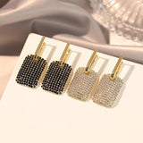 New Fashion Trend Unique Design Elegant Exquisite Light Luxury Black Zircon Crystals Geometric Earrings - Female Party Jewellery - The Jewellery Supermarket