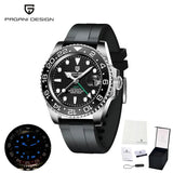 New LUXURY DESIGN Top Mechanical Automatic Watch Sports Rubber Diver Series Watch Luminous Date Display Wristwatches