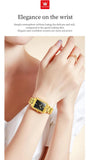 Elegant Women's Watch - Top Fashion Business Waterproof Stainless Steel Zircon Diamonds Luxury Quartz Watches