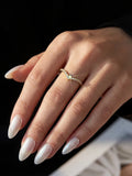 Real VVS1 D Colour Moissanite Diamond V-Shaped Fashion Shining Ring Fine Jewellery