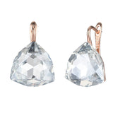 14 Karat Filled Gold Elegant Luxury Big Light Grey AAA Zircon Crystals Earrings