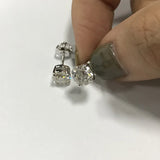 Premium 0.5-2ct Moissanite Diamonds Sterling Silver Stud Earrings for Men Women