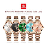 Beautiful Love  inlaid Zirconia Heart Design Steel Band Women's Quartz Watch  - Ideal present
