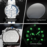 Luxury Casual Quartz Men's Wristwatch Waterproof Luminous Fashionable High-End Silicone Strap Man Watch