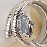 Awesome High-quality Luxury Snake Watch with Stainless Steel Bracelet Fashion Gold Ladies Waterproof Watches