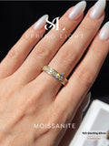 Luxury VVS1 D Colour Moissanite Diamonds Eternity Rings for Women Fine Jewellery