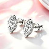 Luxury 0.5-2 Carat Radiant Emerald Pear Asscher Princess Cut Moissanite Diamonds Earrings
