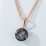 14K Gold Filled Big Grey AAA Zircon Crystal  Fashion Pendant And Necklace For Women