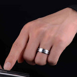 New Arrival Charm Jewellery Groove Band 8mm Tungsten Carbide Wedding Rings for Men Size 8-13 - The Jewellery Supermarket