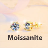 Dazzling 2ct 8mm Moissanite Diamond Studs 925 Sterling Silver Earrings