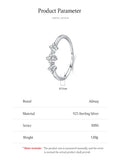 Cute Flower 925 Sterling Silver AAAA Lab Created Diamond  Rings Fine Jewellery