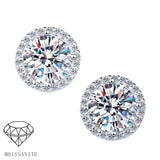Awesome 0.5ct 1ct Round Moissanite Diamonds Unisex Stud Earrings Fine Jewellery