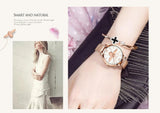 Elegant Luxury 3D Engraved Bee Dial Ladies Watch Rose Gold Plated 31mm Classic Casual Dress Watch with Bracelet Set