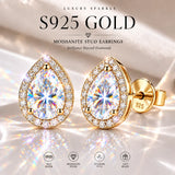 Selection of 0.5~2.0ct 925 Silver Moissanite Earrings Certificated Fine Jewellery