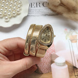 Popular Creative Snake Shaped Women's Quartz Analogue Watches - Women's Bracelets Personalized Wristbands For Women