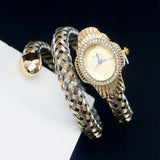 New Quartz Watch - Women Unique Snake Shape Wire Braidedn Bracelet Watches