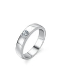 Simple Real 0.2ct Moissanite Diamond Engagement Rings For Men Gift Real 925 Sterling Silver Top Quality Fine Jewelry