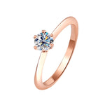 Round Brilliant Cut 0.5CT VVS1 D Colour Moissanite Diamond Silver Solitaire Ring