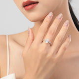 Luxury Water Drop Shape AAAA Lab Created Diamond 925 Sterling Silver Ring