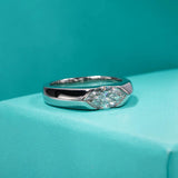 Excellent 1ct Marquise Cut D Colour VVS1 Moissanite Diamonds Silver Wedding Engagement Rings For Women Fine Jewellery