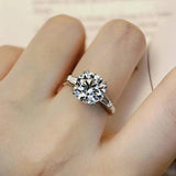 Three Stones 1/3Carat Moissanite Diamonds Rings Silver Engagement Wedding Band Fine Jewellery with GRA Certificate