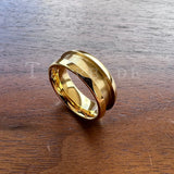 Grooves Domed Polished Finish 4/6/8mm Tungsten Wedding Engagement Rings