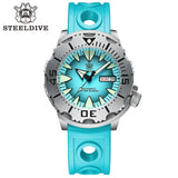 Monster 200M Waterproof NH36 Day Function Sapphire Glass Automatic Movement Steel Bezel SD1984 Steel Bracelet Watch