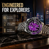 Top Brand 40mm Mechanical Watch Sapphire Glass 100M Waterproof Automatic Wristwatch