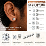 Moissanite Diamonds Earrings 3-8mm 925 Silver GRA Certificate 4 Prong D Colour
