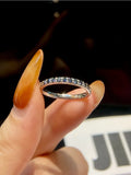 Real VVS1 D Colour Moissanite Diamond Stackable Rings Fine Jewellery