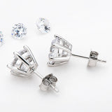 Premium 0.2-3ct Moissanite Diamonds Sterling Silver Unisex Stud Earrings