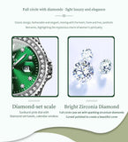 Original Luxury Brand Zircon Diamonds Dial Quartz Women Watches Fashion Business Bracelet Waterproof Wristwatch