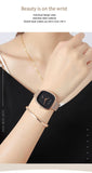Fashionable Minimalist Style Elegant Ladie's Quartz Wristwatch Wine Barrel Rose Gold or Black Oval Women's Watches