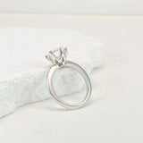 Stunning 0.5-5ct VVS1 D Colour Moissanite Diamonds Silver 18K WGP Wedding Ring