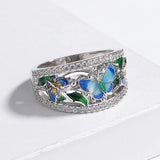 New Classic Butterfly Style Hand Made Enameled Bowknot Fashion Ring
