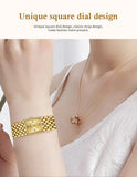New Fashion Casual Luxury Gifts New Watches for Women Waterproof Square Dial Steel Belt Quartz Wrist Watches